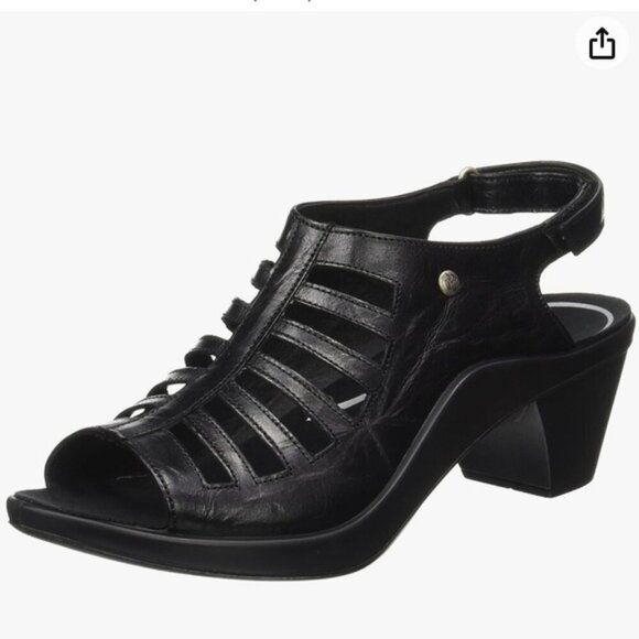 ROMIKA Mokassetta Black Clog Sandal Size 40 - Picture 1 of 11